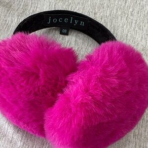Jocelyn Hot Pink Fluffy Earmuffs